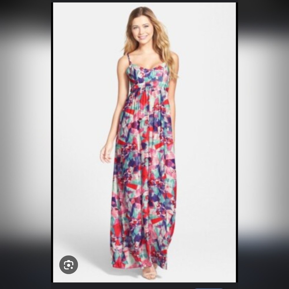 Felicity & Coco Multicolor Geometric Maxi Dress